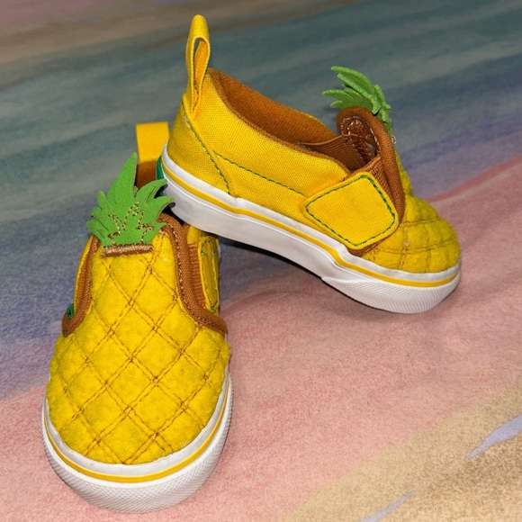 Vans Pineapple Slip On Shoes toddler size 5 yellow green - Picture 4 of 8